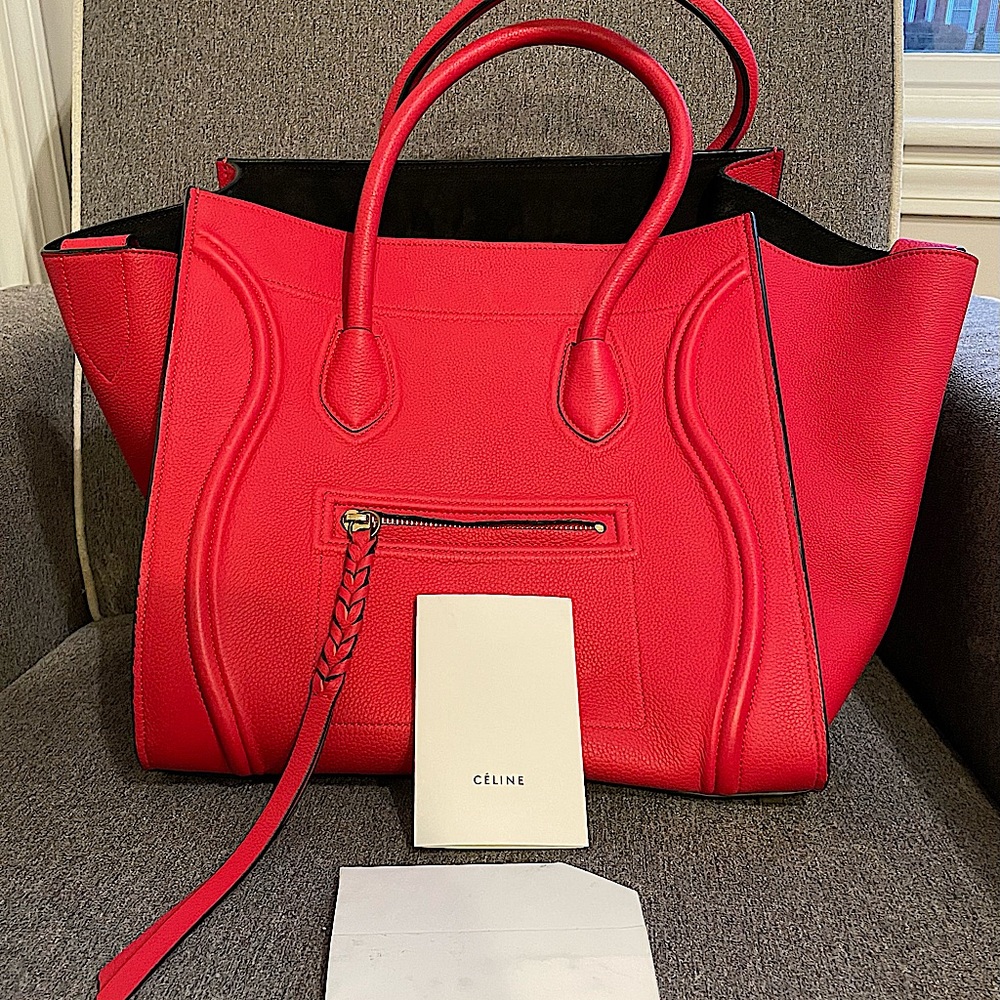 Celine Women’s Handbag: Luggage Phantom/Red
Medium
